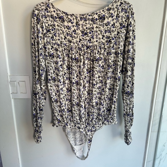 Intimately Free People Kaya  Floral Print Bodysuit sz L - Picture 5 of 6